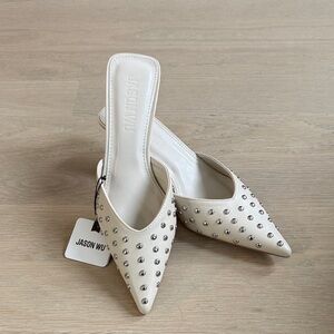 Jason Wu Cream Studded Mules